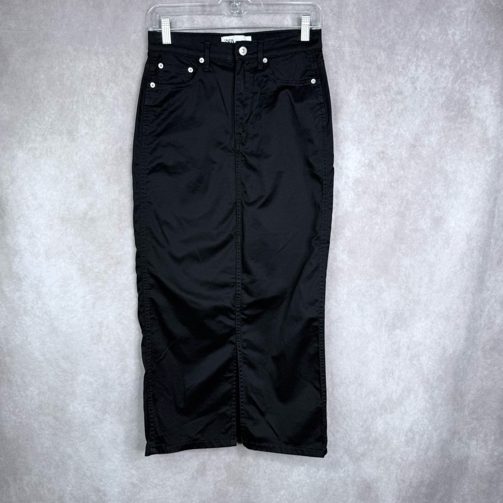 Zara Maxi Midi Modest Skirt In Black Women's Size XS